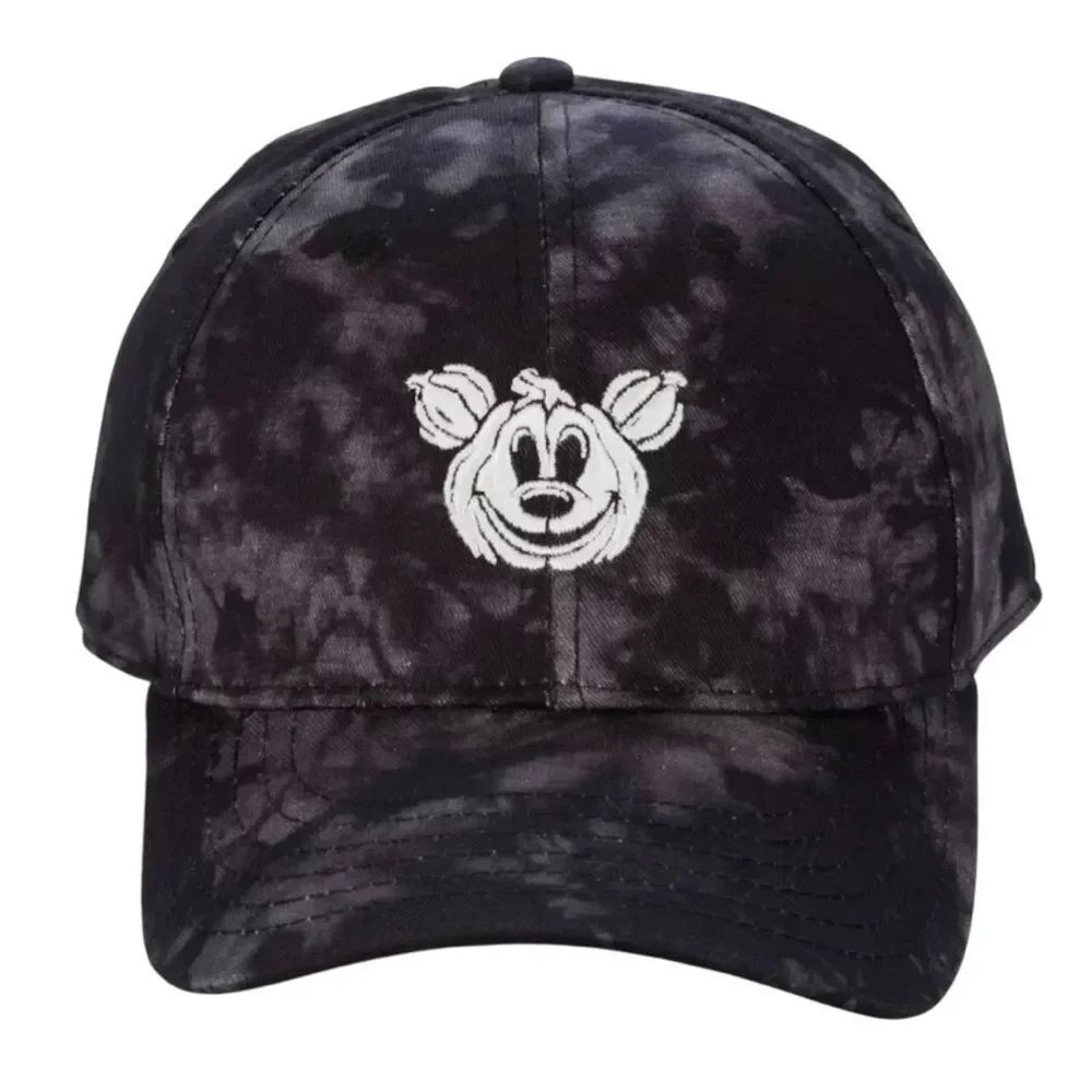 2024 Disney Parks Halloween Mickey Pumpkin Boo To You Hat New Tie-Dye Black